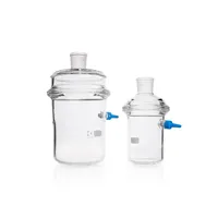 Filter apparatus, Witt type, interchangeable lid, wide neck, side plastic hose connection, tubulature NS